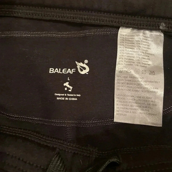 Baleaf Womens Fleece Lined performance outdoorsy campcore zippered leggings L - Picture 2 of 8